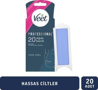 Veet Professional Yüz Ağda Bandı Hassas Ciltler 20'Li