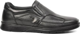 Forelli 32606 Siyah Erkek Slip On Hakiki Deri Ayakkabı