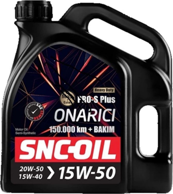 Snc Oil 150.000 Km+ Pro S Plus Onarıcı Heavy Duty 15W-50 Motor Yağı 4 Litre