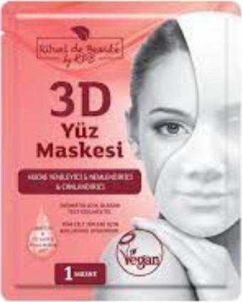 Rituel De Beaute 3D Yüz Maskesi Ve Nemlendirici Canlandırıcı