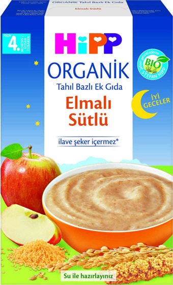 Hipp Unisex Organik Tahıl Bazlı Ek Gıda Organik Sütlü Elmalı 250 Gr