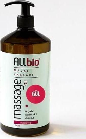 Allbio Masaj Yağı Gül (1 litre)