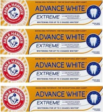 Arm&Hammer Advance White 3 Tona Kadar Beyazlatıcı Diş Macunu 75ml X 4 Adet