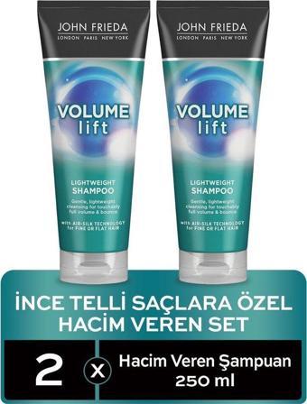 John Frieda Ince Telli Saçlar Için Hacim Veren Şampuan 250 ml 2'li