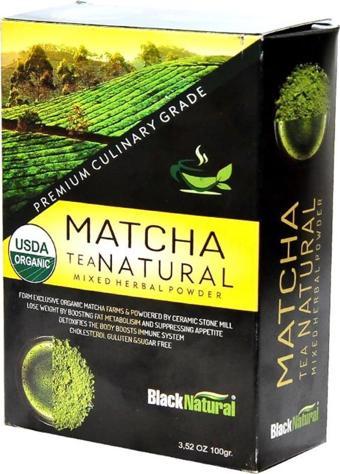 Black Natural Matcha Tea Premium Matcha Natural Çayı 100 gr