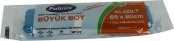 Çöp Torbası Büyük Boy 65x80Cm 70Gr 14Mikron 50Lt Mavi Rulo 10 Adet