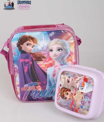 COOL GIRL LİSANSLI FROZEN ELSA BESLENME ÇANTASI VE BESLENME KUTUSU YEMEK SETİ