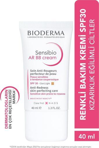 Bioderma Sensibio Ar Bb Spf30 Hassas Ciltler Kızarıklık Karşıtı Güneş Koruyuculu Renkli Bakım Kremi 40 ml