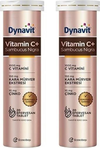 Dynavit Vitamin C Sambucus Nigra 20 Efervesan Tablet 2 Adet