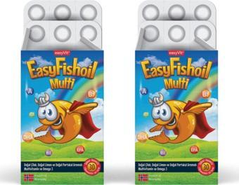 Easy Fishoil Easyvi?t Easyfishoil Multi Çiğnenebilir 30 Jel Tablet 2'li Paket