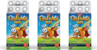 Easy Fishoil Easyvi?t Easyfishoil Multi Çiğnenebilir 30 Jel Tablet 3'lü Paket