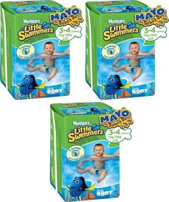 Huggies Huggıes Little Swımmers Mayo Bebek Bezi Beden:3-4 (7-15kg) 36 Adet (3pk*12)