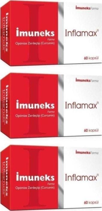 Imuneks Inflamax Optimize Zerdeçöp 60 Kapsül 3 Adet