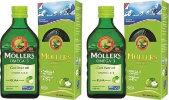 Möller's Möllers Omega 3 Balık Yağı Şurubu Doğal Elma Aromalı 250 Ml 2 Adet