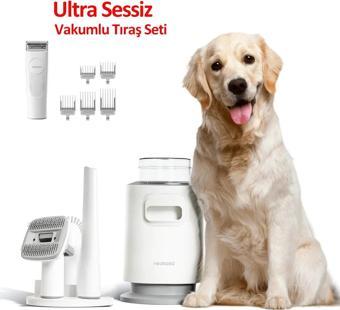 P0 Pro Vakumlu Kedi Köpek Tıraş ve Tarama Seti - En Sessiz Model