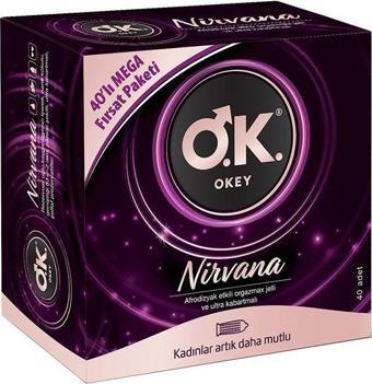 Okey Nirvana Prezervatif 40'lı Avantaj Paketi