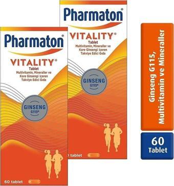 Pharmaton Vitality 60 Tablet 2 Adet