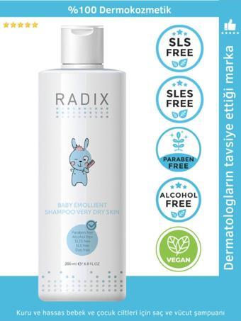 Radix Bebek Ve Çocuklar Için Emolient Şampuan 200ml - Emollient Shampoo 200 Ml (saç-vücut) 8681877436141