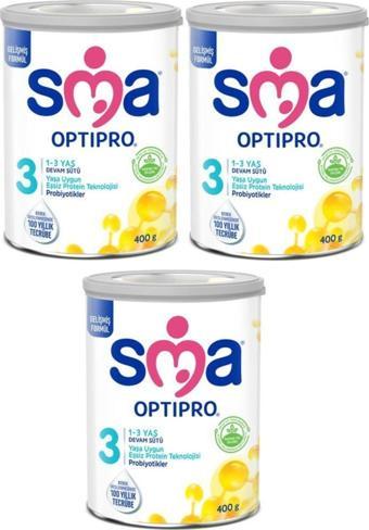 SMA Optipro Probiyotik 3 Devam Sütü 400  gr X 3 Adet