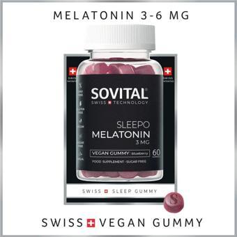 SOVITAL Sleepo Melatonin 3 Mg / 6 Mg & Magnezyum, Uyku Destek, Vegan Gummy 60 Adet