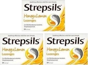 STREPSİLS Bal-limon Aromalı 24 Pastil 3 Adet