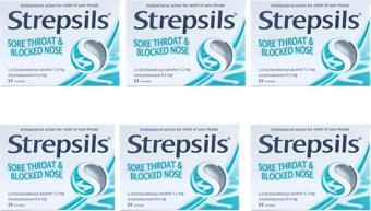 STREPSİLS Sore Throat & Blocked Nose Mentollü Pastil 6'lı Paket