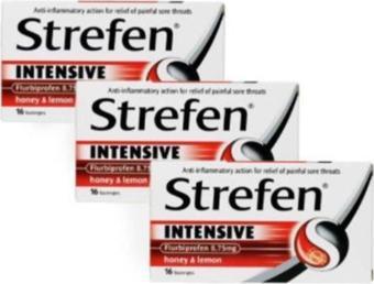 STREPSİLS Strefen Intensive Honey & Lemon 16 Pastil | 3 Adet