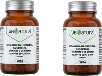 VeNatura Beta Glukan, Ekinezya, Kuşburnu, Vitamin C Ve Çinko 30 Kapsül X2 Adet