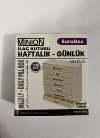 Minion Haftalık Günlük Çekmeceli Ilaç Kutusu Mn1546