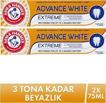 Arm&Hammer 3 Tona Kadar Beyazlatıcı Diş Macunu Advance White 75 Ml X 2 Adet