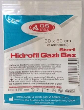 Damla Sağlık Ds Steril Gazlı Bez 30*80 - 2'Li Pk