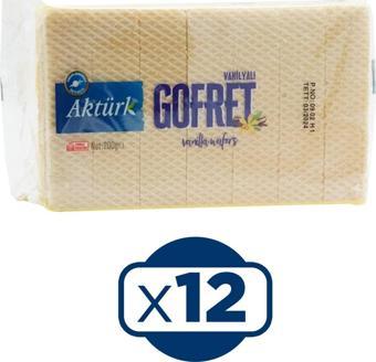 Aktürk Gofret Vanilyalı 200 gr 12 li