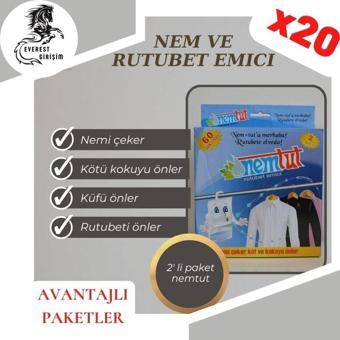 Nem Tut Nem Alıcı Ve Rutubet Emici 40’lı Avantaj Paketi (20 KUTU/40 PAKET)