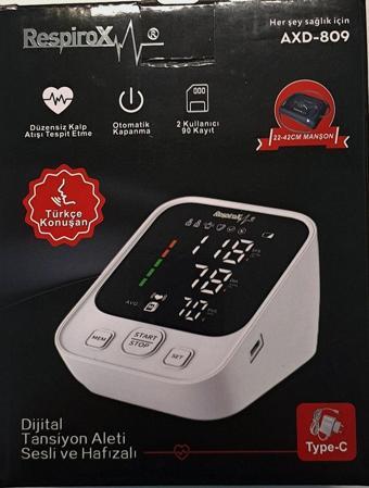 Respirox Axd-809 Türkçe Konuşan Dijital Tansiyon Aleti