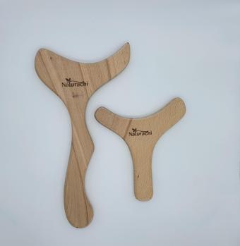 Ahşap Graston Madero Terapi ve Selülit 2'li Masaj Aleti Model 2