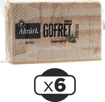 Aktürk Kakaolu Gofret 200 gr 6'lı