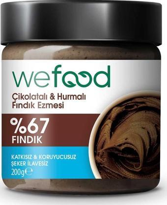 Wefood Çikolatalı Hurmalı Fındık Ezmesi (Şekersiz, Katkısız) 200 Gr