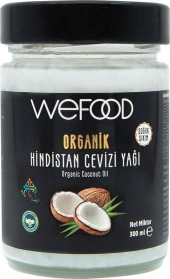 Wefood Organik Hindistan Cevizi Yağı 300 Ml (Soğuk Sıkım)