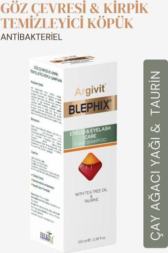 Argivit Blephix Göz Çevresi Ve Makyaj Temizleme Köpüğü 100Ml