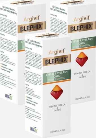 Argivit Blephix Temizleme Köpüğü 100Ml 3'Lü Paket