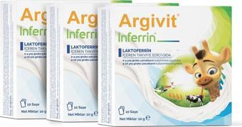 Argivit Inferrin Lactoferrin - Laktoferrin Içeren Takviye Edici Gıda 10 Saşe 3'Lü Paket