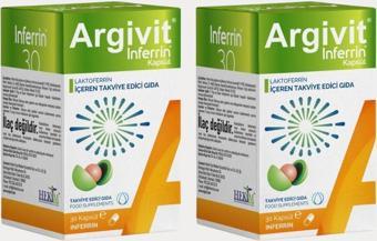 Argivit Inferrin Lactoferrin - Laktoferrin Içeren Takviye Edici Gıda 30 Kapsül 2'Li Paket