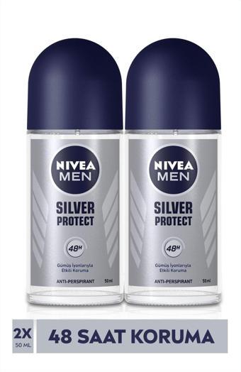 Nivea Men Silver Protect Erkek Deodorant Roll-On 50 Ml 2'Li