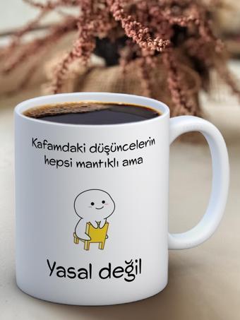 Baskılı Kupa Bardak Seramik Mug - Yasal Değil