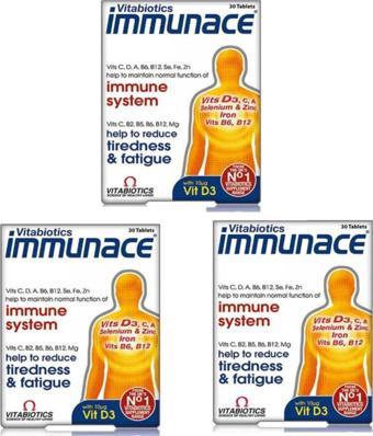 İmmunace Vitabiotics Immunace 30 Tablet 3 Lü