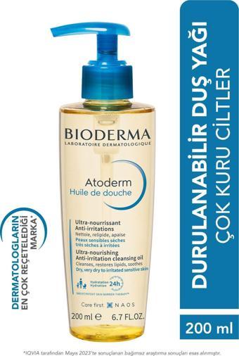 Bioderma Atoderm Shower Oil Kuru Cilt Nemlendirici Besleyici Duş Yağı Niasinamid Bebek Çocuk Yetişkin 200 ml