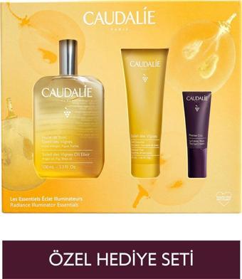 Caudalie Işıltı Verici Vücut Bakım Seti - Elixir Yağ 100 Ml + Duş Jeli 50 Ml + Göz Kremi 5 Ml