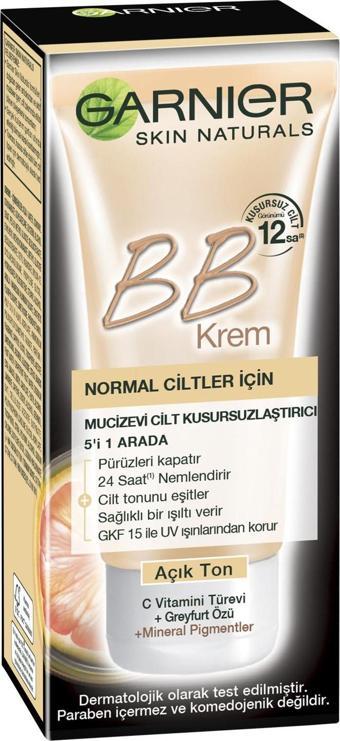 Garnier BB Krem Mucizevi Cilt Kusursuzlaştırıcı Açık Ton 40 ml