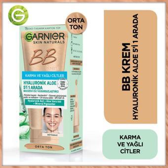 Garnier BB Krem Mucizevi Cilt Kusursuzlaştırıcı Karma/Yağlı Ciltler Orta Ton 40 ml