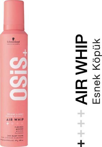 Osis Air Whip Hacim Ve Tutuş Sağlayan Esnek Köpük 200ml | Nemli Saç Hissi, Isı Koruma